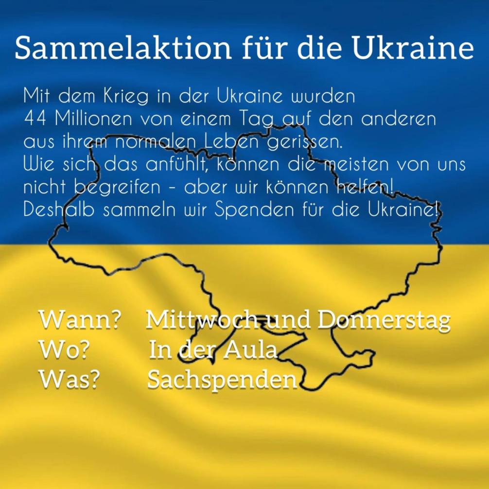 Sammelaktion für die Ukraine, März 2022