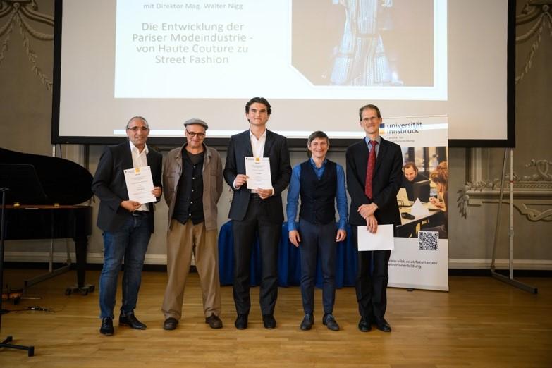 Herausragende Preise der Uni Innsbruck für herausragende Vorwissenschaftliche Arbeiten 2022