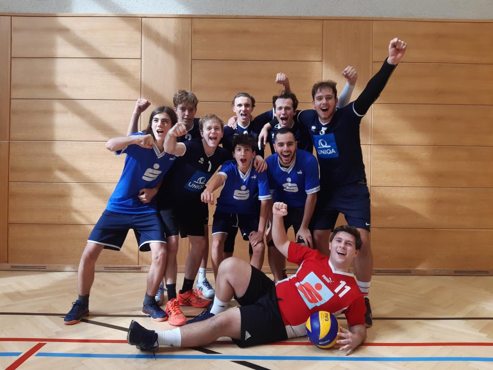 Volleyball Oberstufe: Landesmeister & Vize-Landesmeisterinnen - Gruppenbild Jungs Okt 2022