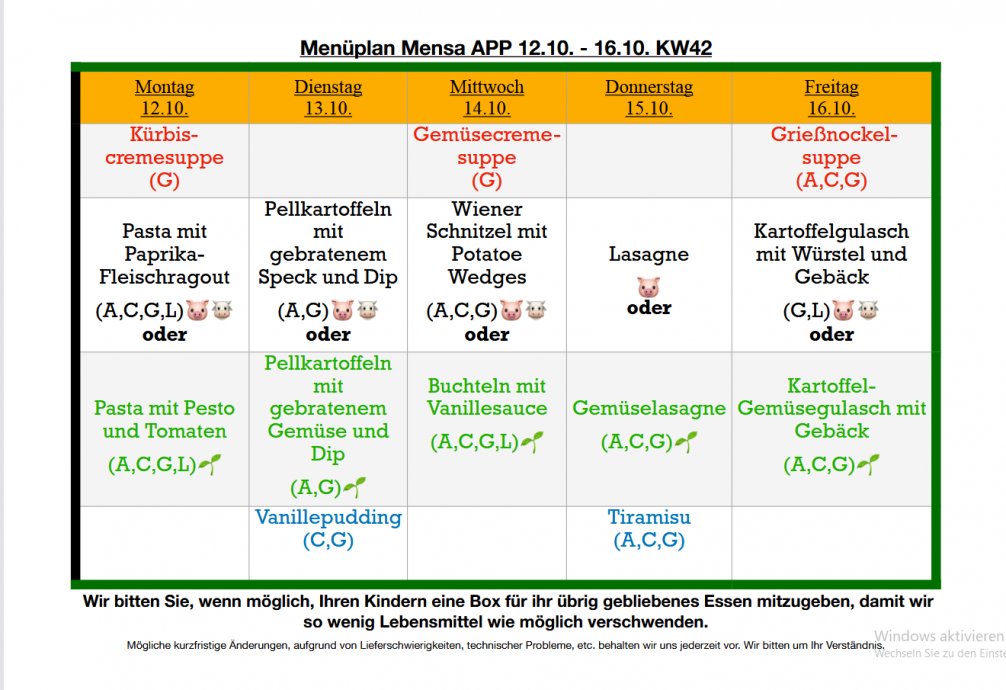 Menü Mensa KW42/2026