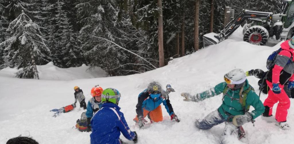 Schilager der 2c in Söll